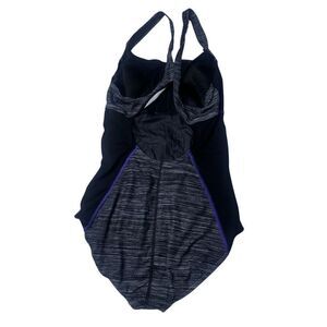 Speedo womens Swimsuit 12 endurance lite textured grey purple